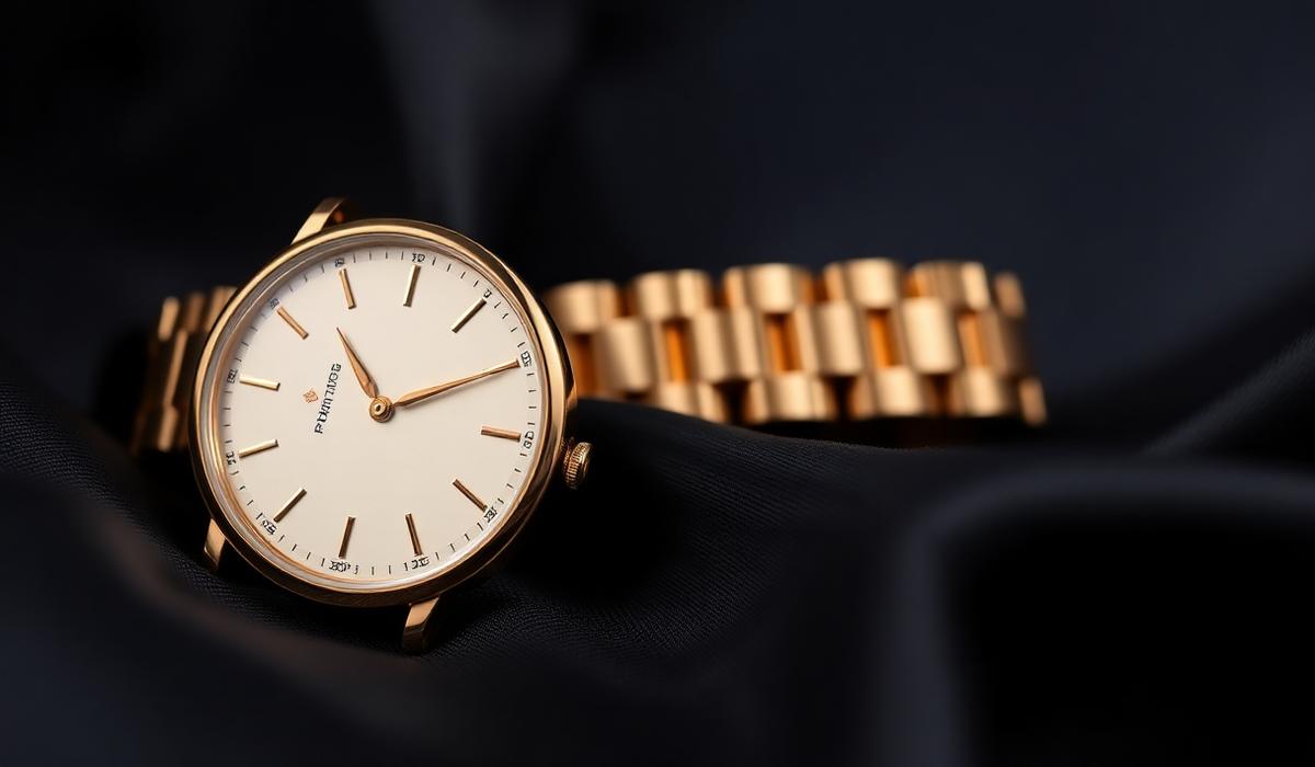 Rose-gold dress watch representing Patek Philippe collecting