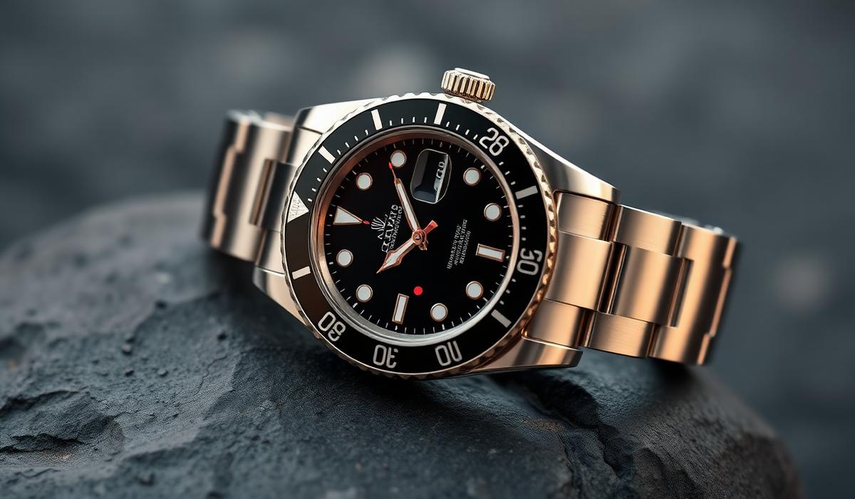Stainless steel professional dive watch representing Rolex collecting